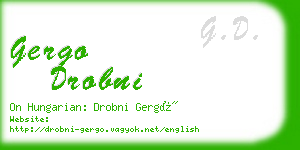 gergo drobni business card